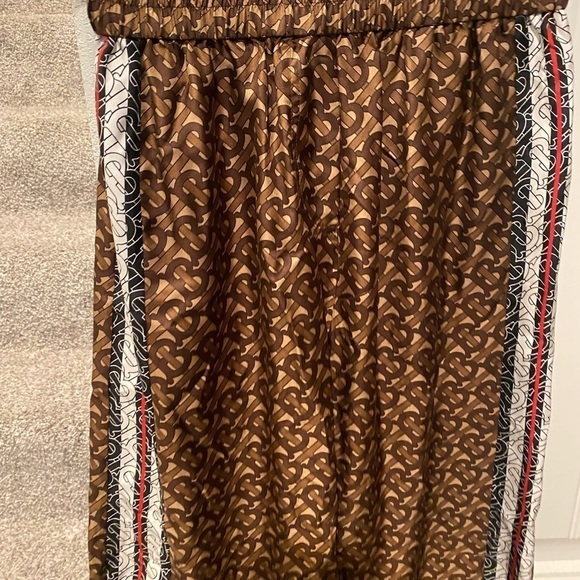 Burberry Brown Silk Seighford Monogram Trousers - Picture 7 of 9